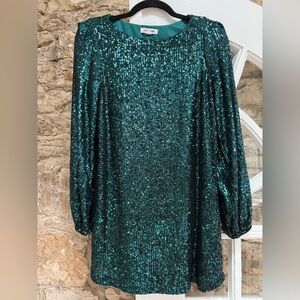 Steve Madden Teal Sequin Dress